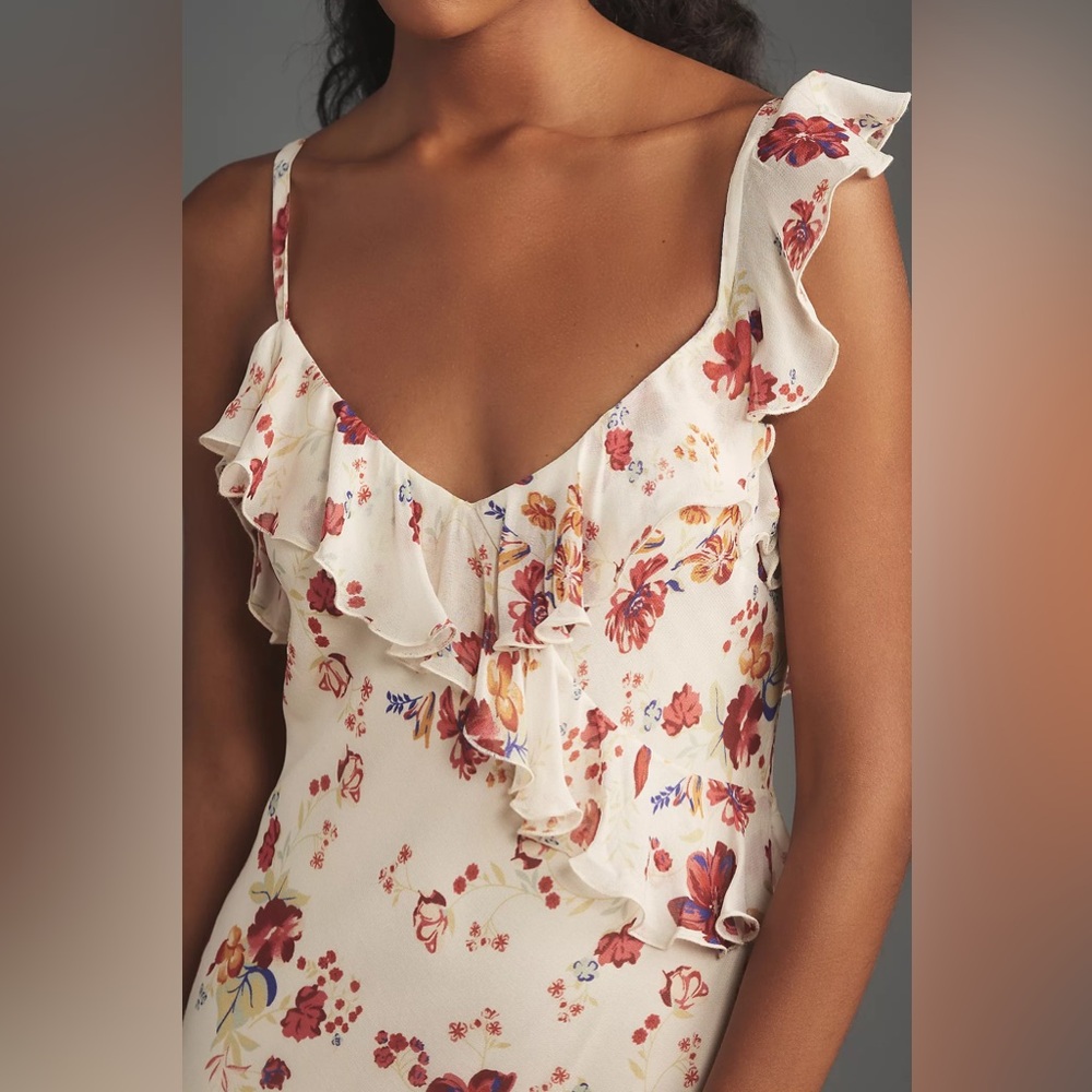 Let Me Be Sleeveless Ruffle Floral Maxi Dress - Picture 5 of 16